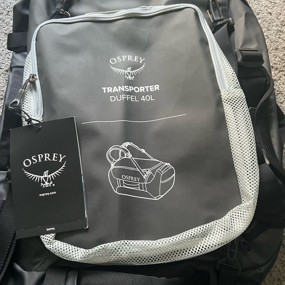 Osprey Transporter 40L convertible duffel bag backpack